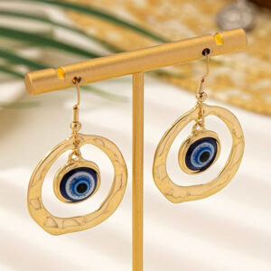 Aretes colgantes de ojo turco